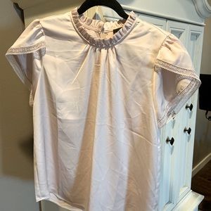 J. Crew blush blouse with sleeve detail